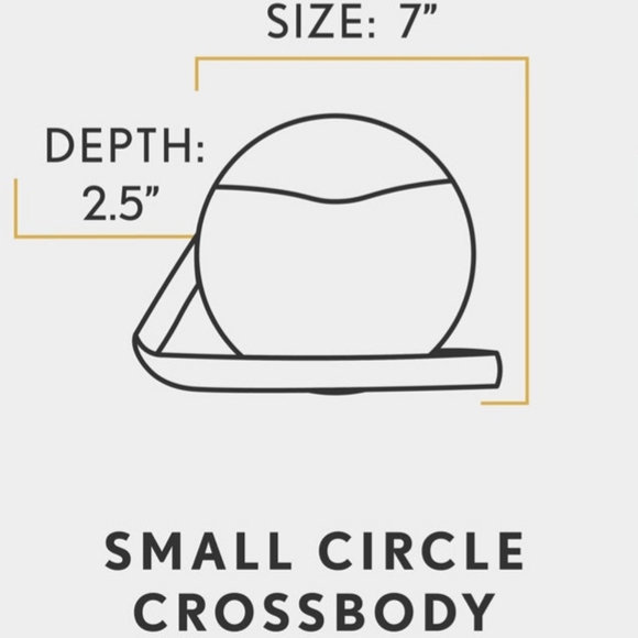 🦄 Full Grain Portland Leather Goods Small Circle Crossbody Bag in Dream Blue - Picture 5 of 6